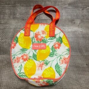Emma & Chloe Insulated Lemon Print Lunchbox